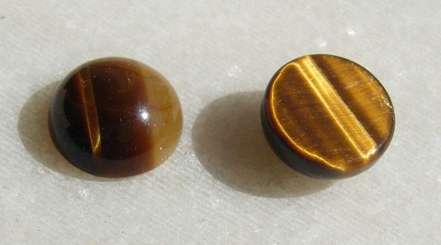 (2 bucati) Ochi de tigru cabochon aprox 10x5 mm