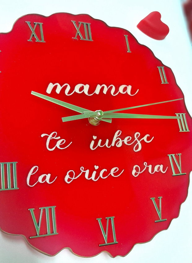 Delightful hours - ceas de perete din rășină epoxidică