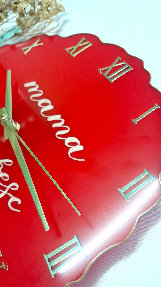 Delightful hours - ceas de perete din rășină epoxidică