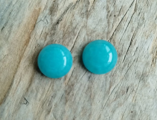 Cabochon jad, 12 mm 2 buc