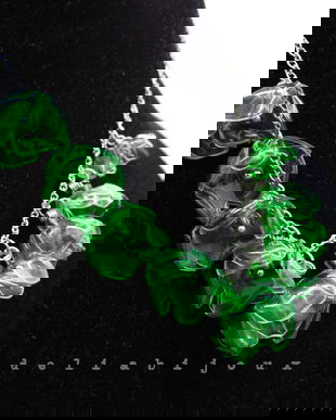 Colier statement handmade unicat - PET-uri (plastic) reciclate - flori (cod1222)