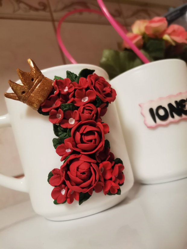 Cana personalizata cu initiala
