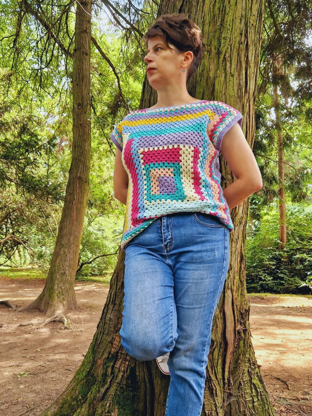 Top amestec de culoare - croșetat manual