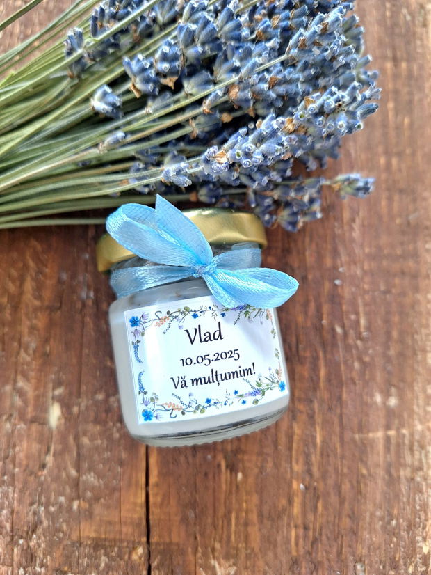 Marturii botez băiat / Marturii botez parfumate lavanda / Marturii botez lumanari