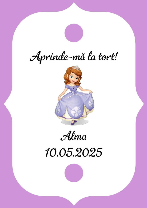 Eticheta artificii tort botez/Onomastica/ Artificii tort cu eticheta personalizata