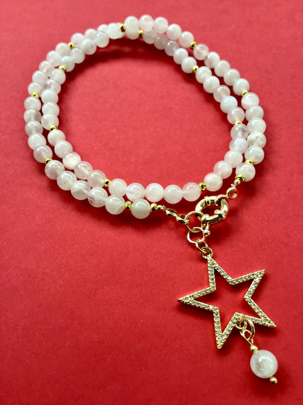 Colier CHOKER Piatra lunii naturala