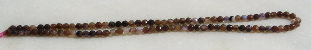Agate striped sfere fatetate aprox 4mm - sirag de lungime aprox 38 cm