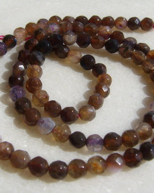 Agate striped sfere fatetate aprox 4mm - sirag de lungime aprox 38 cm