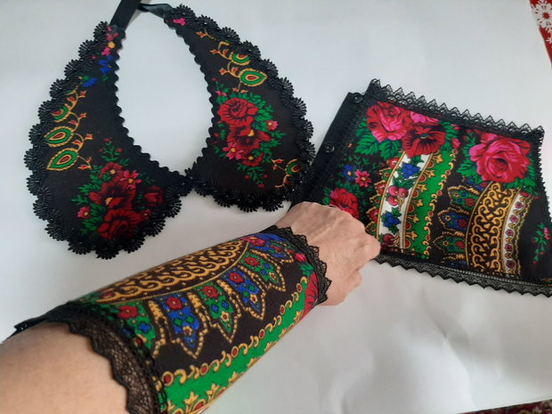 Set: mansete și guler etno