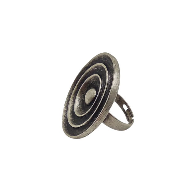 Inel metalic cu motiv concentric, Inz047