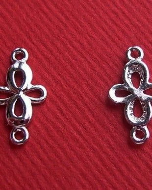 Link din argint .925 rodiat aprox 12x7 mm