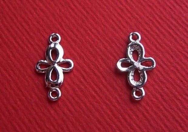 Link din argint .925 rodiat aprox 12x7 mm