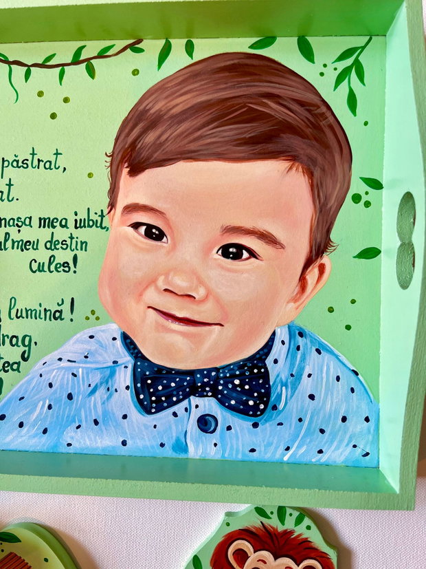 Set moț cu Leu și Portret pictat