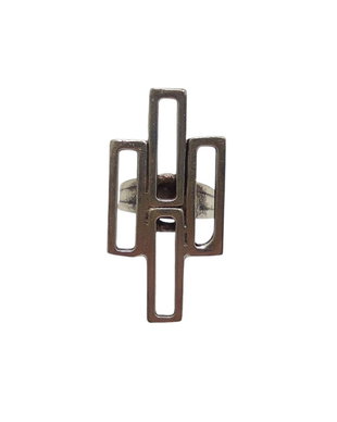 Inel metalic armonie geometrica, Inz049