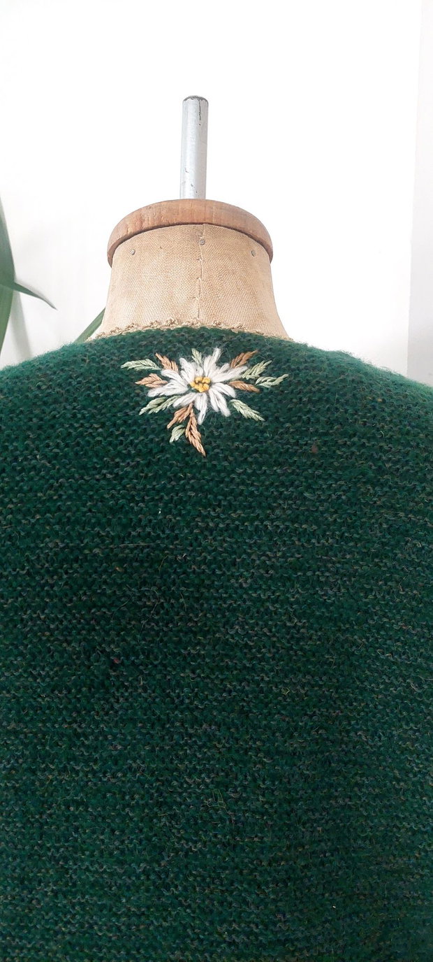 Jacheta handmade Edelweis verde
