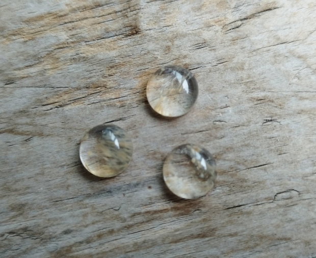 Cabochon cuart watermelon, 8 mm (3 buc)