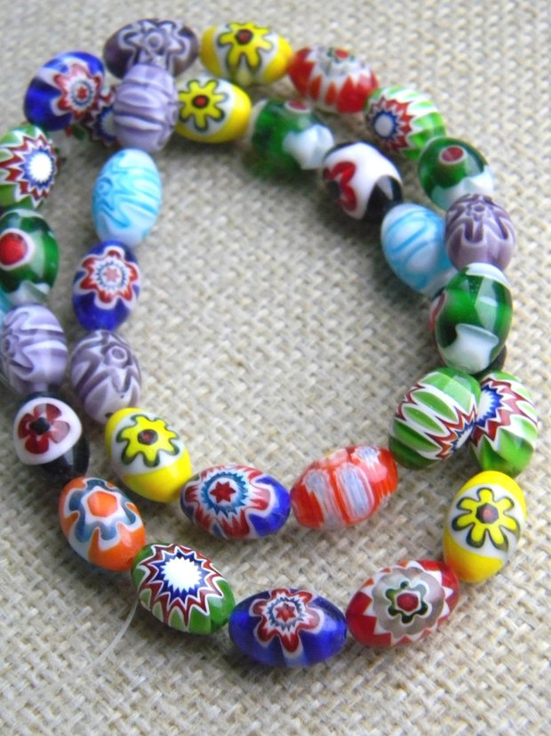 Margele sticla millefiori (M-AI)