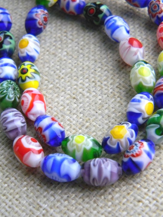 Margele sticla millefiori (M-AI)