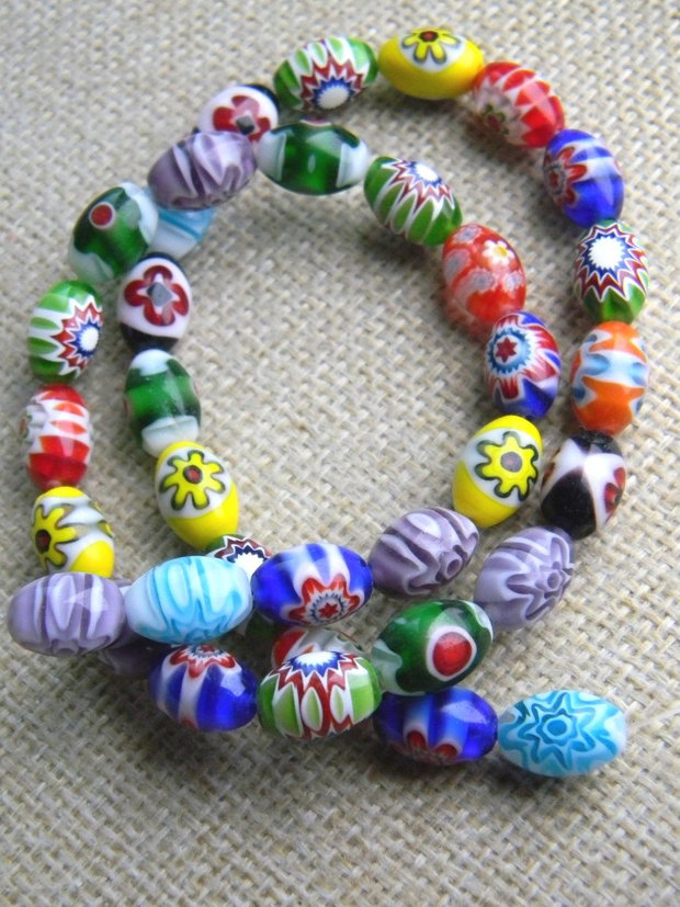 Margele sticla millefiori (M-AI)