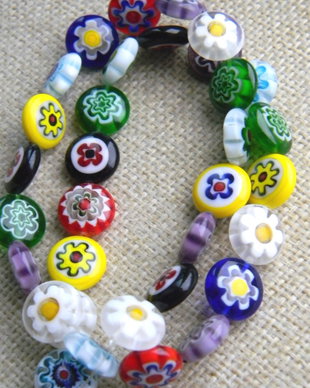 Margele sticla millefiori (M-AI)