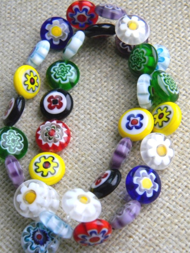 Margele sticla millefiori (M-AI)