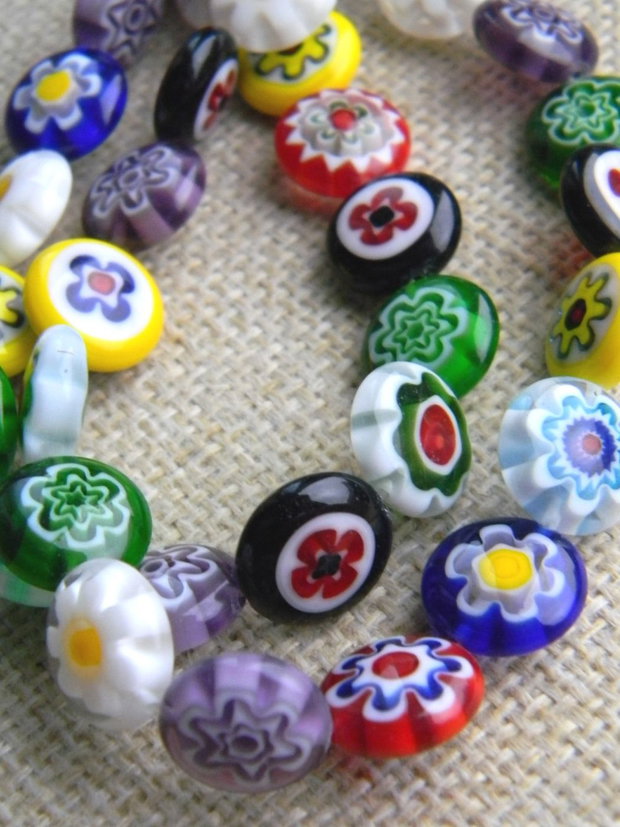 Margele sticla millefiori (M-AI)