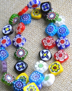 Margele sticla millefiori (M-AI)