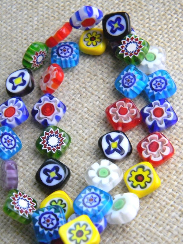 Margele sticla millefiori (M-AI)