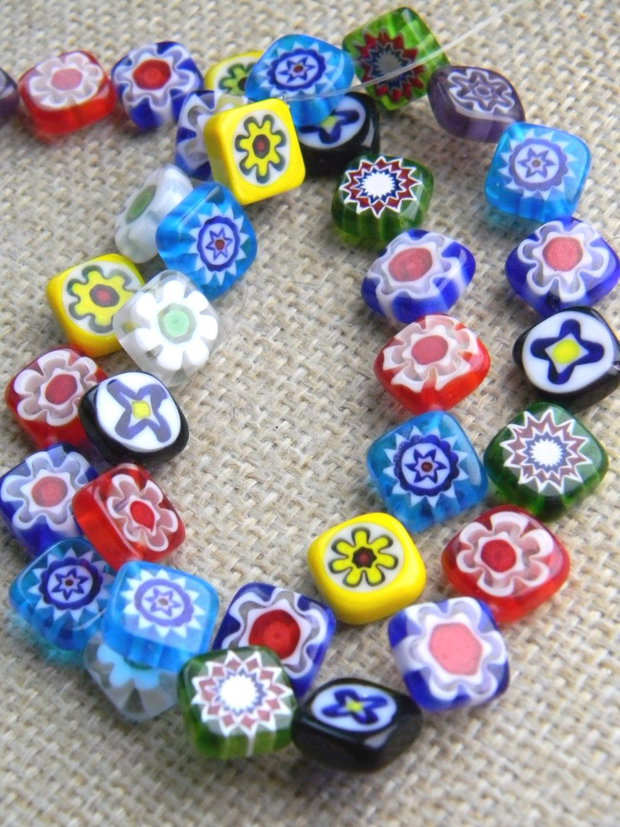 Margele sticla millefiori (M-AI)
