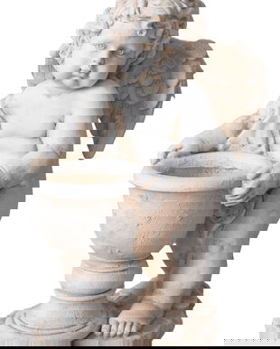 Cupidon cu ghiveci-statueta din rasini speciale