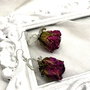 cercei handmade unicat din rasina si flori naturale  00165