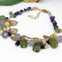Bratara charm peridot ,jad si lapis lazuli