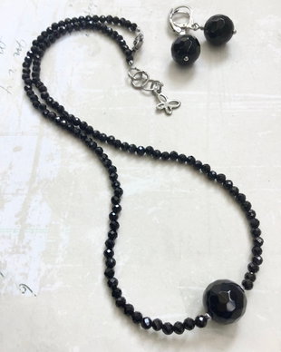 Colier CHOKER Turmalina neagra