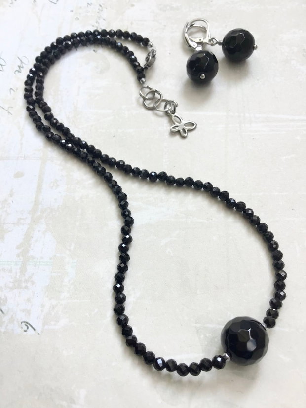 Colier CHOKER Turmalina neagra