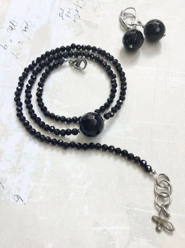 Colier CHOKER Turmalina neagra