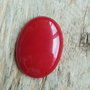 Cabochon jad rosu, 40x30x7 mm