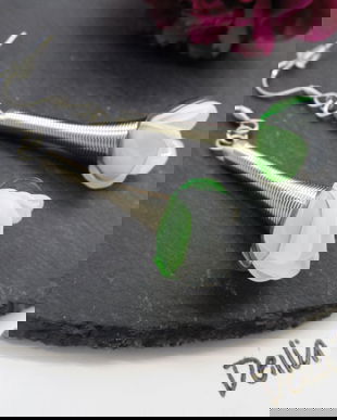 Cercei statement handmade unicat - PET-uri (plastic) reciclate - flori (cod1226)