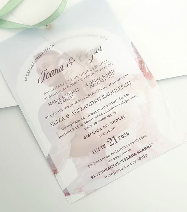 Invitatie nunta cu poza