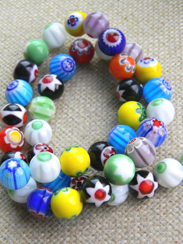Mix margele sticla Chevron (AV13)