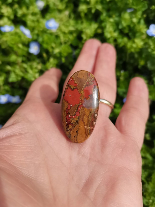 Inel Agata Maroc si Argint 925 - IN1476 - Inel pietre semipretioase, inel statement reglabil, cadou sotie, inel cadou, bijuterii cadou, bijuterii agate, cristale vindecatoare, cristaloterapie, cristale de colectie