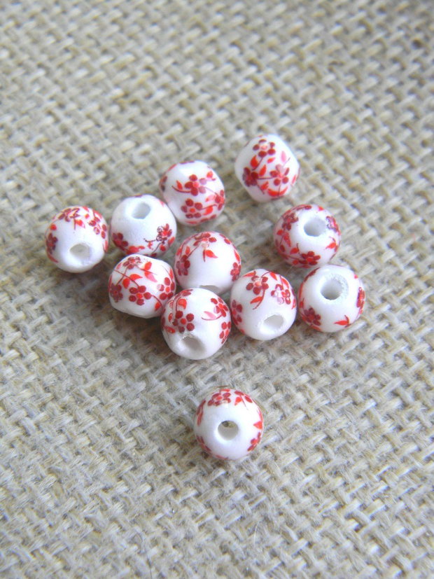 Margele portelan 6 mm (MP 6-2)