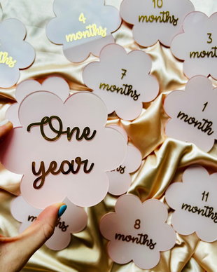 Discuri milestones bebelusi - discuri cu fiecare luna de viata a bebelusului