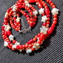 Colier argint X3 perle naturale de cultura stele baroc coral boho chic tremndy cadou - Transport gratuit
