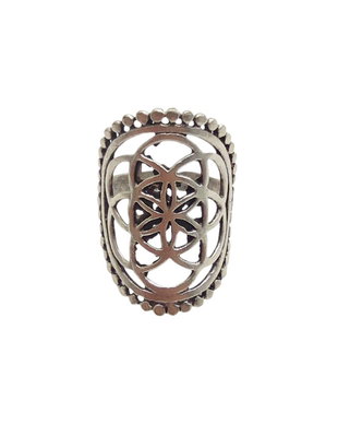 Inel metalic labirint geometric, Inz055