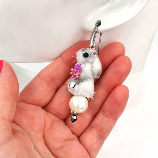 Rezervat Cercei asimetrici - Bunny Chic 3D