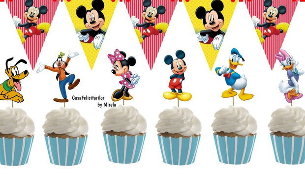 Toppere Mickey mouse cu fotografie