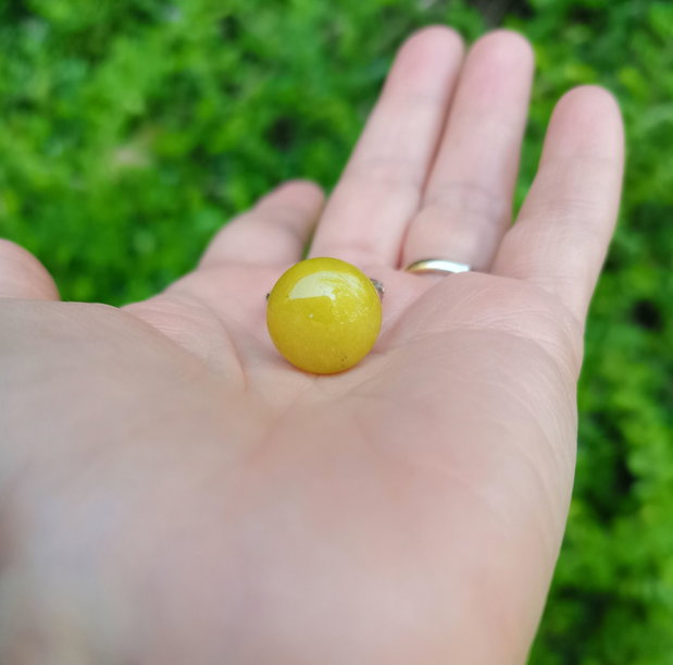 Inel Jad lemon si Argint 925 - IN1354.1 - Inel galben reglabil, inel pietre semipretioase, cadou iubita, inel cadou, bijuterii cadou, cadou sotie, cadou prietena, cadou romantic, cadou logodna, cadou prietena, bijuterii jad, cristale vindecatoare