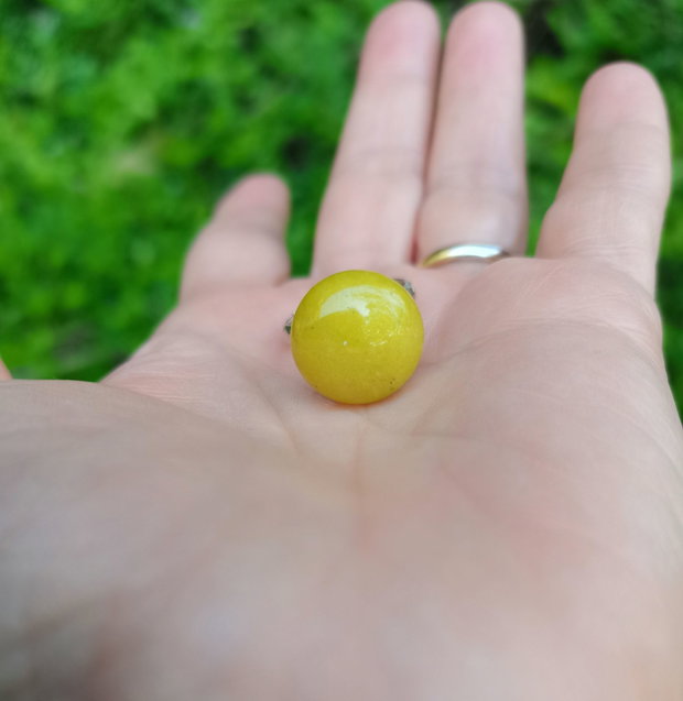 Inel Jad lemon si Argint 925 - IN1354.1 - Inel galben reglabil, inel pietre semipretioase, cadou iubita, inel cadou, bijuterii cadou, cadou sotie, cadou prietena, cadou romantic, cadou logodna, cadou prietena, bijuterii jad, cristale vindecatoare