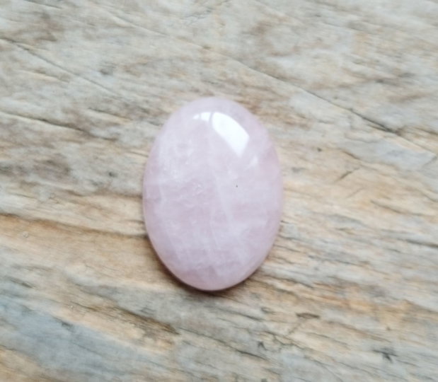 Cabochon cuart roz, 30x22 mm