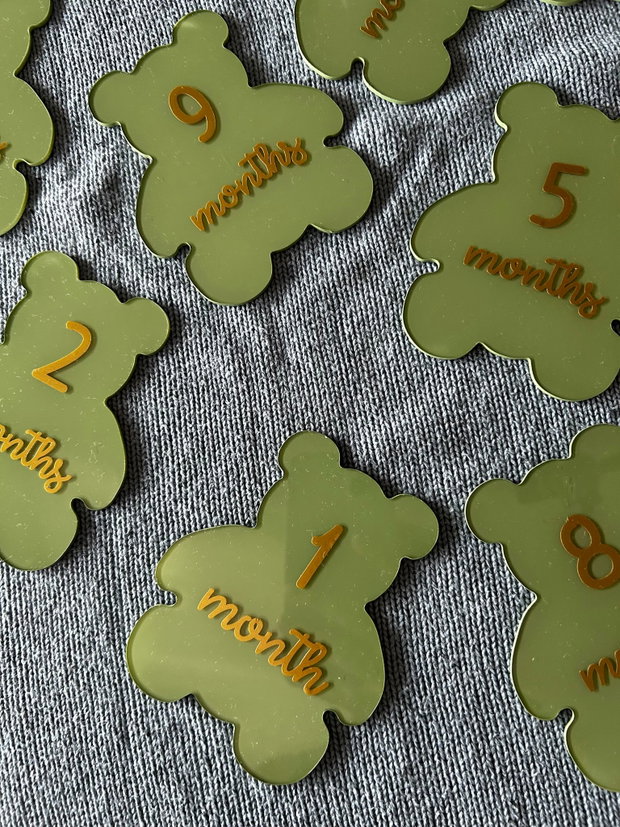 Discuri milestones bebelusi - discuri cu fiecare luna de viata a bebelusului
